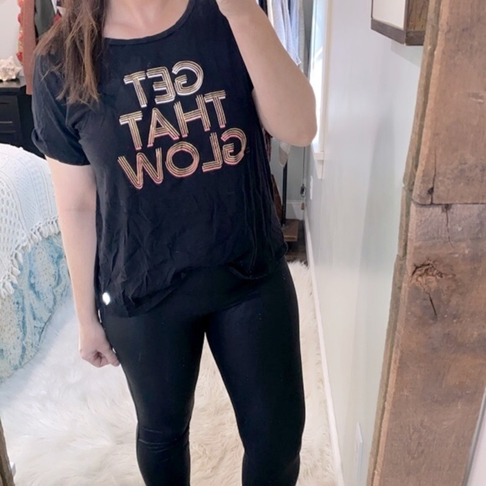 Torrid black T-shirt get that glow size 2X